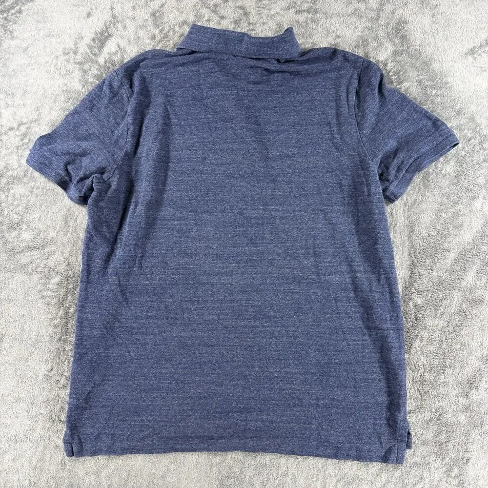 Polo Ralph Lauren Mens L Blue Heathered Classic Fit Short Sleeve Polo Red Pony
